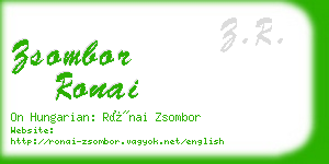 zsombor ronai business card